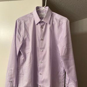 NWOT - Calvin Klein Dress Shirt (15-1/2, 32-33) Lavender, Herringbone Twill